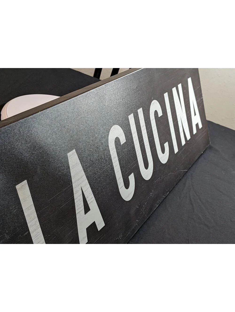 LA CUCINA Black White Kitchen Wall Sign Italian Kitchen Decor
